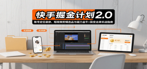 快手掘金计划2.0，账号定位装修、短视频剪辑选品与磁力金牛+裂变出单实战指南-七七项目网