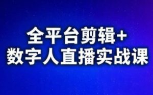 视频号、快手、抖音全平台剪辑+数字人直播实战课(更新8月)-七七项目网