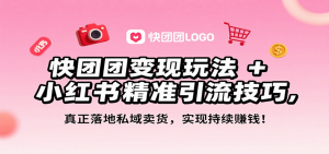 快团团变现玩法+小红书精准引流技巧,真正落地私域卖货,一年从0做到月入3万+-七七项目网