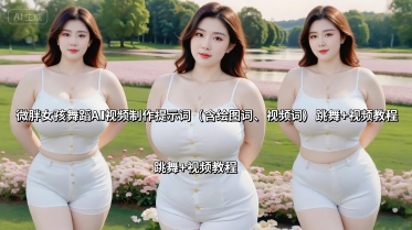 微胖女孩舞蹈AI视频制作提示词(含绘图词、视频词) 跳舞+视频教程-七七项目网