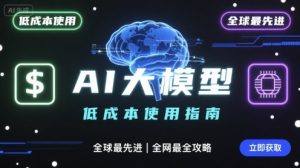 如何低成本使用全球最先进AI大模型,全网最全指南-七七项目网