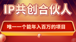 如何通过IP共创合伙人一起合伙“卖项目”-七七项目网