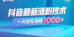 抖音最新涨粉技术，一天轻松涨粉1000+-七七项目网