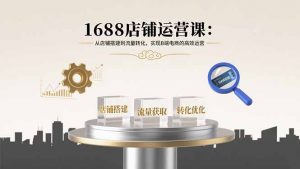 1688店铺运营课：从店铺搭建到流量转化，实现B端电商的高效运营-七七项目网