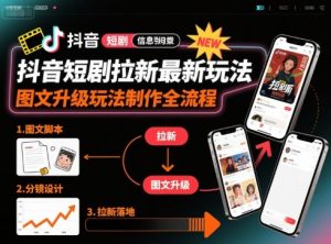 抖音短剧拉新最新玩法之图文升级玩法制作全流程，操作简单，0粉可做-七七项目网