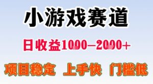 小游戏掘金赛道，日收益1k+，项目稳定，上手快无难度，0门槛人人可做【揭秘】-七七项目网