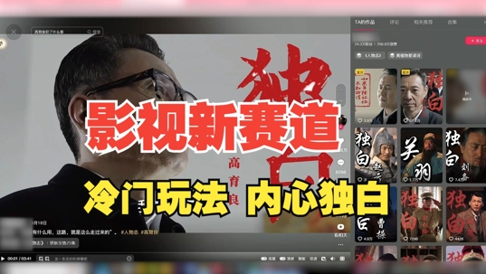 最新影视解说玩法，人物独白，30天涨粉24万+，全流程拆解【揭秘】-七七项目网