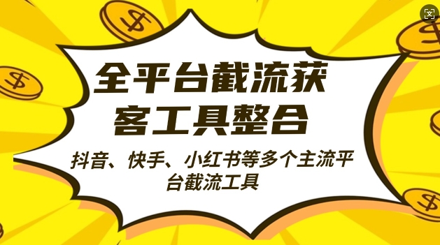 全平台截流获客工县整合全自动引流，日引2000+精准客户【揭秘】-七七项目网