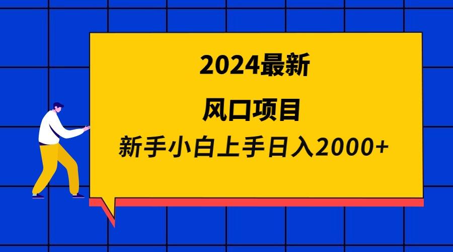 (9483期)2024最新风口项目 新手小白日入2000+-七七项目网