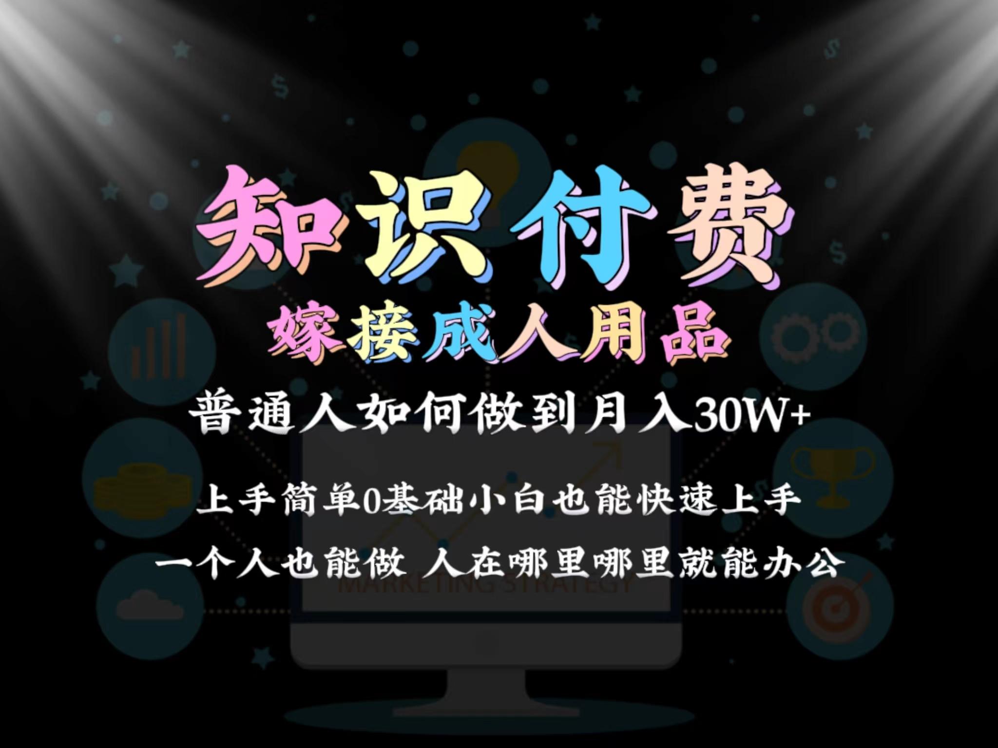 2024普通人做知识付费结合成人用品如何实现单月变现30w 保姆教学1.0-七七项目网