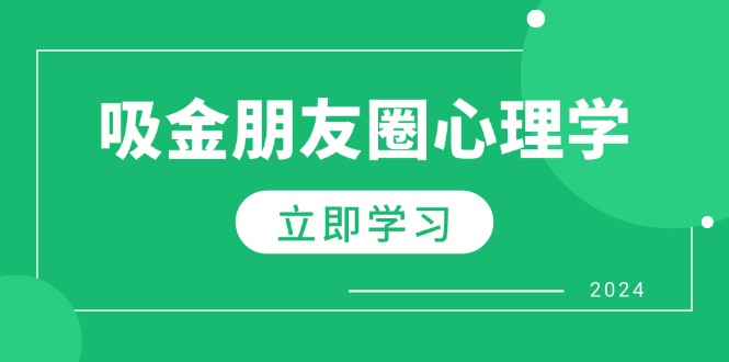 朋友圈吸金心理学：揭秘心理学原理，增加业绩，打造个人IP与行业权威-七七项目网