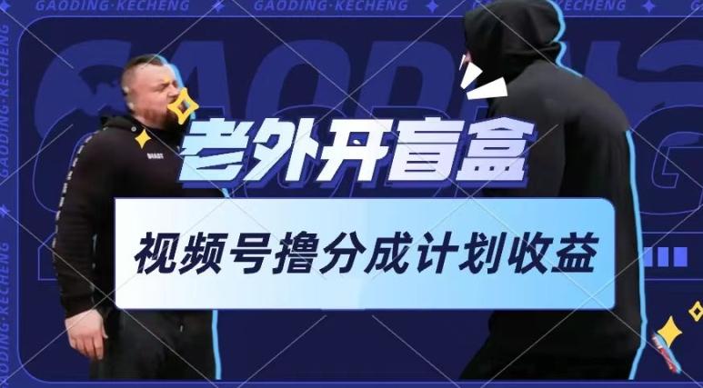 老外开盲盒视频，撸视频号分成计划收益，每天只需一小时，新手小白轻松上手【揭秘】-七七项目网