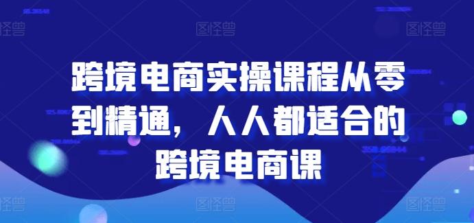 跨境电商实操课程从零到精通，人人都适合的跨境电商课-七七项目网