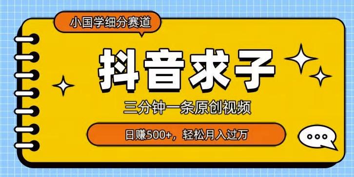小国学细分赛道，三分钟一条原创视频，日赚500+，可矩阵复制-七七项目网