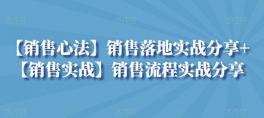 【销售心法】销售落地实战分享+【销售实战】销售流程实战分享-七七项目网