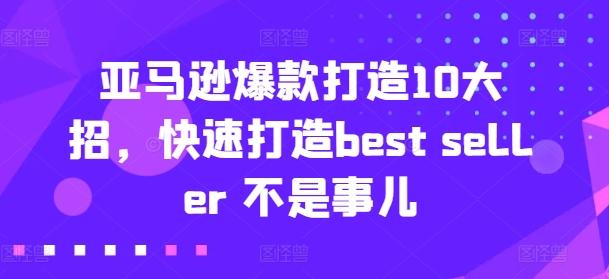 亚马逊爆款打造10大招，快速打造best seller 不是事儿-七七项目网