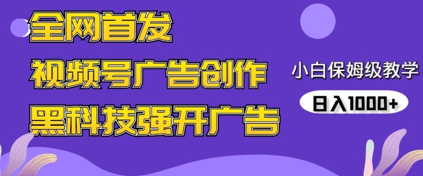 全网首发蝴蝶号广告创作，用AI做视频，黑科技强开广告，小白跟着做，日入1000+【揭秘】-七七项目网