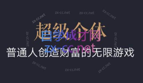 超级个体·普通人创造财富的无限游戏-七七项目网