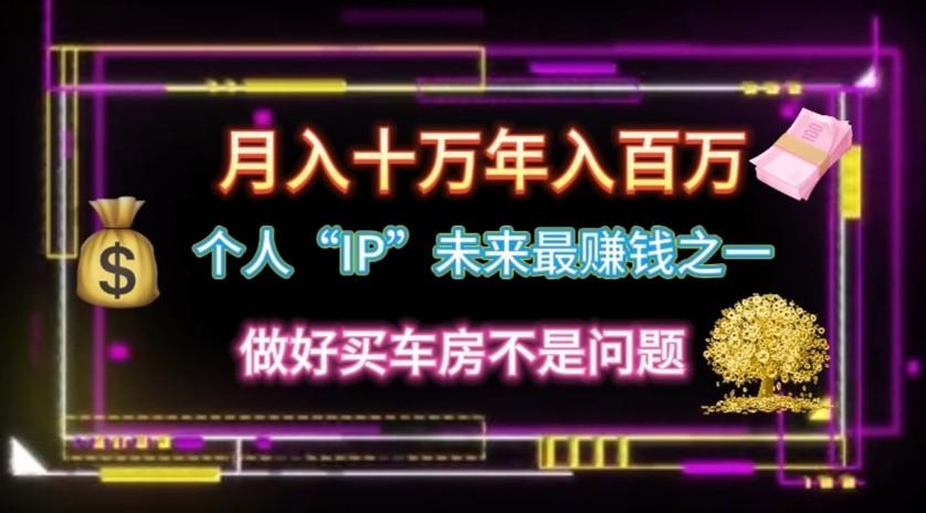 个人“ip”月入10w，年入100w-七七项目网