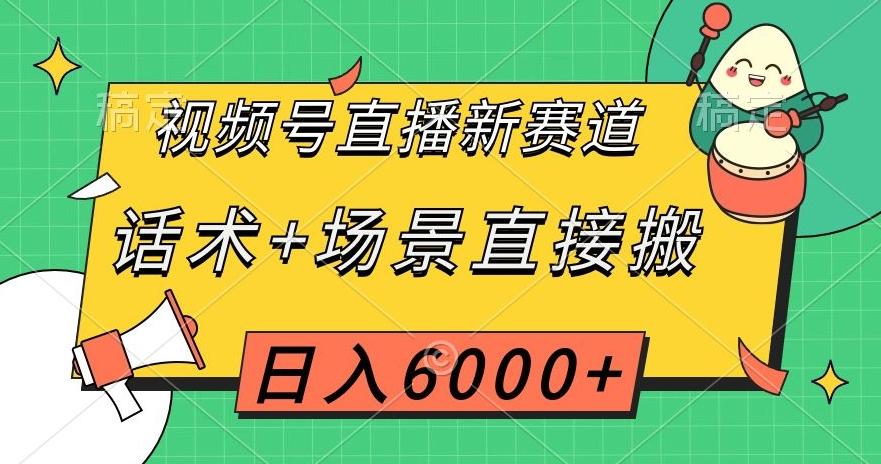 视频号直播新赛道，话术+场景直接搬，日入6000+【揭秘】-七七项目网