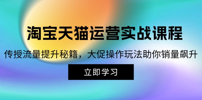 淘宝&天猫运营实战课程，传授流量提升秘籍，大促操作玩法助你销量飙升-七七项目网