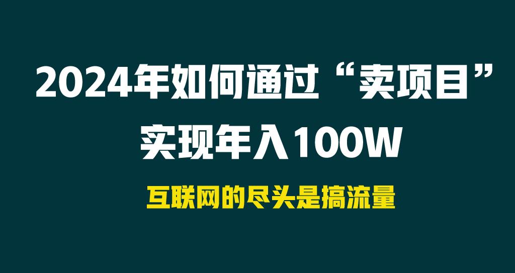 2024年如何通过“卖项目”实现年入100W-七七项目网