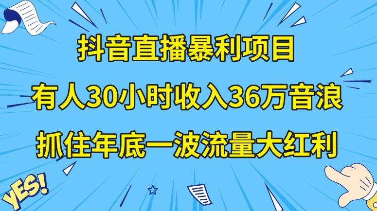 抖音直播暴利项目，有人30小时收入36万音浪，公司宣传片年会视频制作，抓住年底一波流量大红利【揭秘】-七七项目网