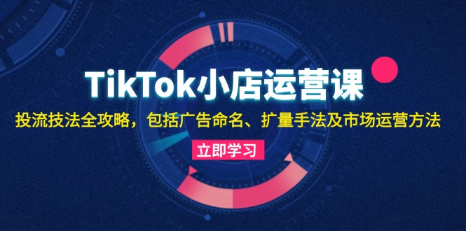 TikTok小店运营课：投流技法全攻略，包括广告命名 扩量手法及市场运营方法-七七项目网