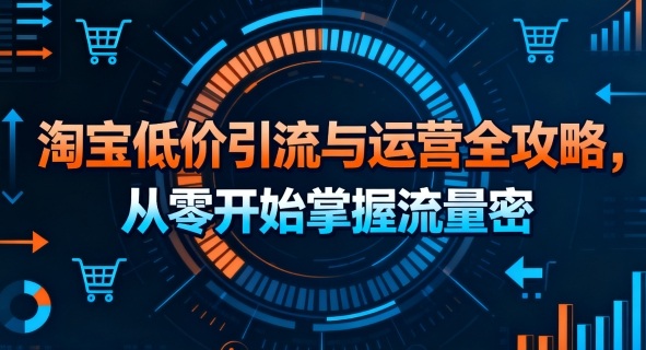 淘宝低价引流与运营全攻略，从零开始掌握流量密码-七七项目网
