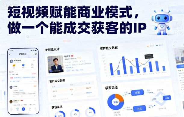 短视频赋能商业模式，做一个能成交获客的IP-七七项目网