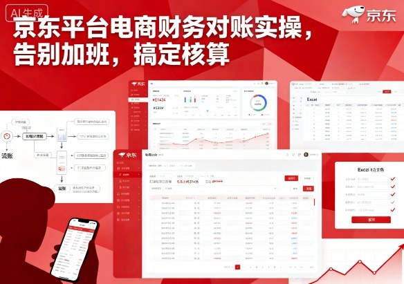 京东平台电商财务对账实操，告别加班，搞定核算-七七项目网