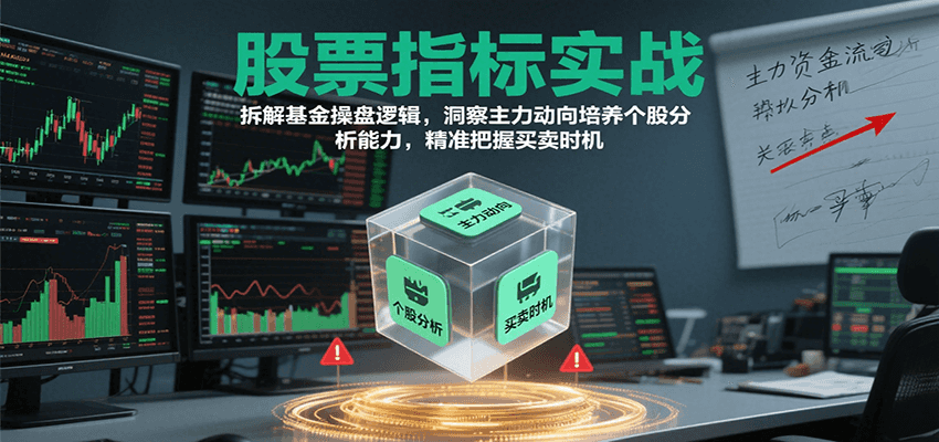 股票指标实战，基金操盘逻辑拆解，洞察主力动向培养个股分析能力把握买卖时机(更新)-七七项目网