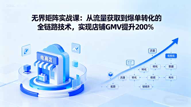 无界矩阵实战课:从流量获取到爆单转化的全链路技术,实现店铺GMV提升200%-七七项目网