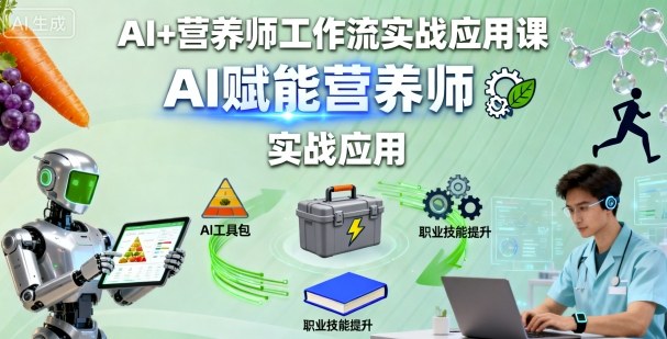 AI+营养师工作流实战应用课,AI赋能营养师-七七项目网
