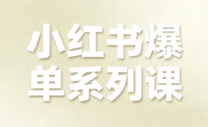 小红书爆单系列课,聚焦小红书电商全链路增长-七七项目网