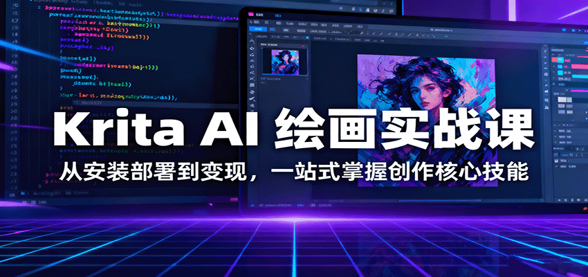 Krita AI 绘画实战课：从安装部署到变现，一站式掌握创作核心技能-七七项目网