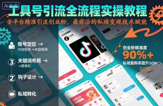 工具号引流全流程保姆级实操教程,全平台精准引流创业粉,最前沿的私域变现技术赋能-七七项目网