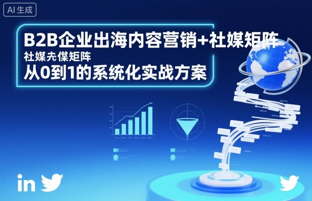 B2B企业出海内容营销+社媒矩阵,从0到1的系统化实战方案-七七项目网