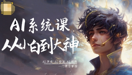 AI系统课程,从小白到大神系统学AI,AI声音-AI绘画-AI视频一门课全掌握-七七项目网