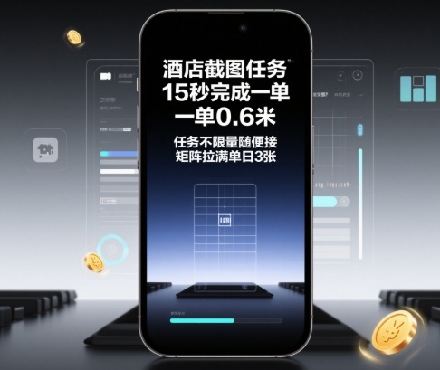 酒店截图任务,15秒完成一单,一单0.6米,任务不限量随便接,矩阵拉满单日3张【揭秘】-七七项目网