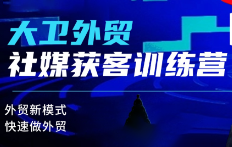 大卫老师·外贸社媒获客独家训练营(更新10月)-七七项目网