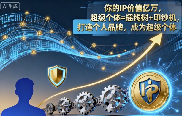 你的IP价值亿万,超级个体=摇钱树+印钞机,打造个人品牌,成为超级个体-七七项目网