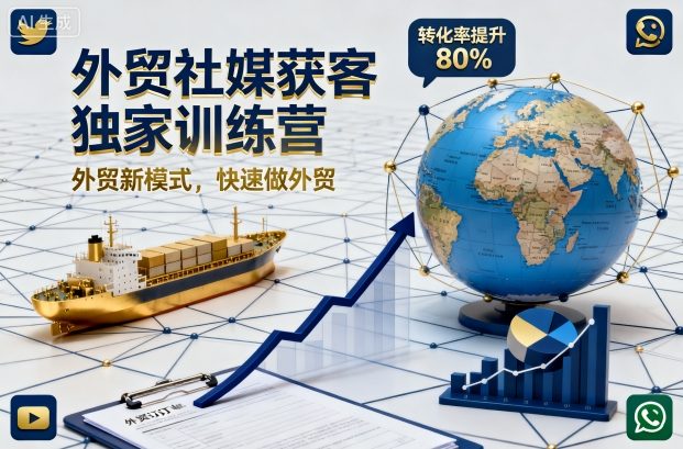 外贸社媒获客独家训练营,外贸新模式,快速做外贸-七七项目网