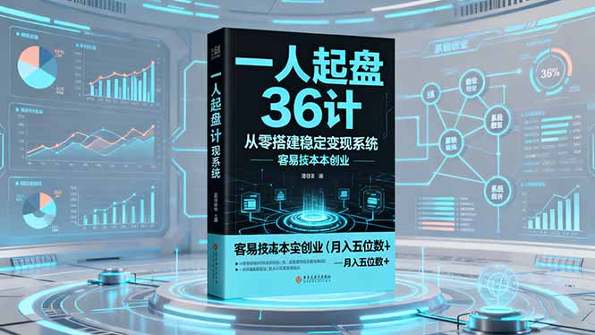 一人起盘36计:从零搭建稳定变现系统,实现低成本创业,月入五位数+-七七项目网