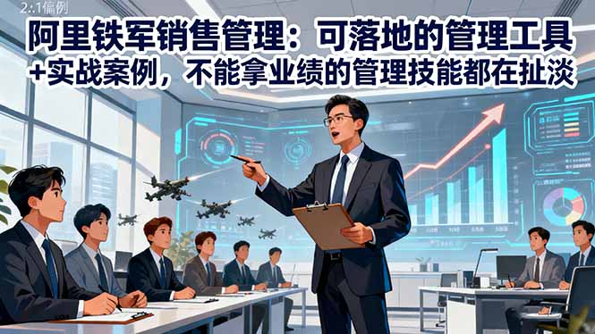 阿里铁军销售管理：可落地的管理工具+实战案例，不能拿业绩的管理都在扯淡-七七项目网