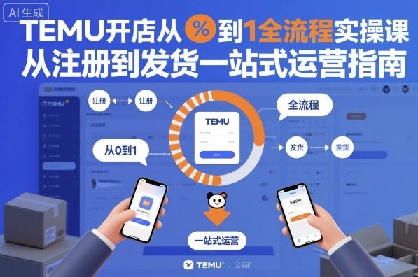 TEMU开店从0到1全流程实操课,从注册到发货一站式运营指南-七七项目网