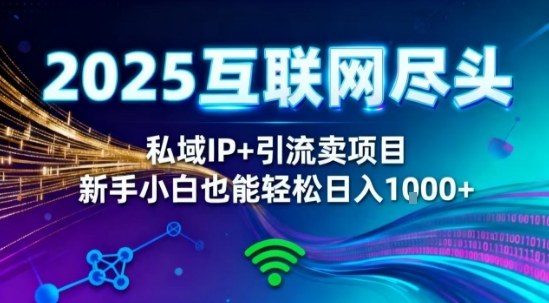 2025网创尽头王炸项目!私域IP+精准引流,新手小白在家躺賺日入1k,零经验也能上手【揭秘】-七七项目网