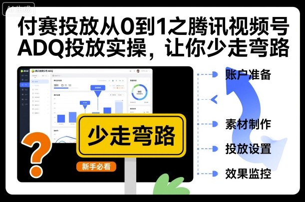 付赛投放从0到1之腾讯视频号ADQ投放实操,让你少走弯路-七七项目网