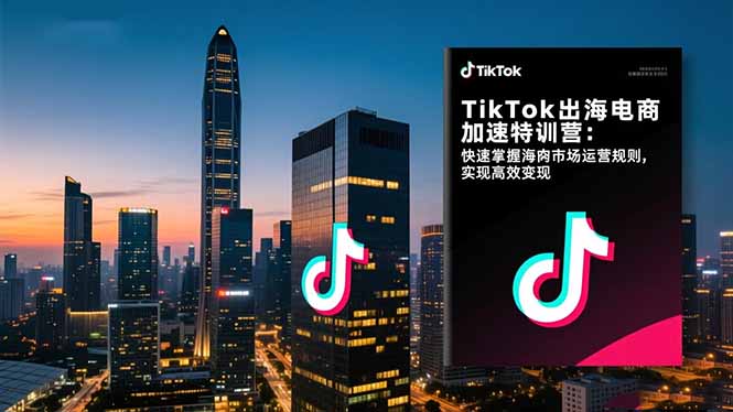TikTok出海电商加速特训营：快速掌握海外市场运营规则，实现高效变现-七七项目网