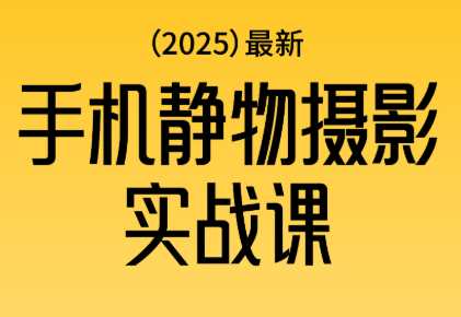 金老师·2025爆款手机静物摄影实战课-七七项目网